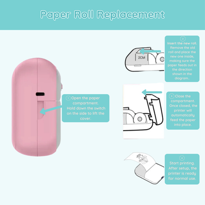PocketPrint Mini Portable Inkless Thermal Printer