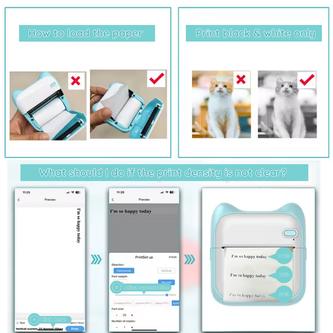 PocketPrint Mini Portable Inkless Thermal Printer