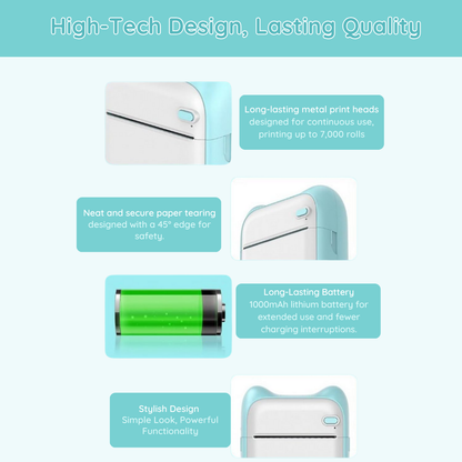 PocketPrint Mini Portable Inkless Thermal Printer